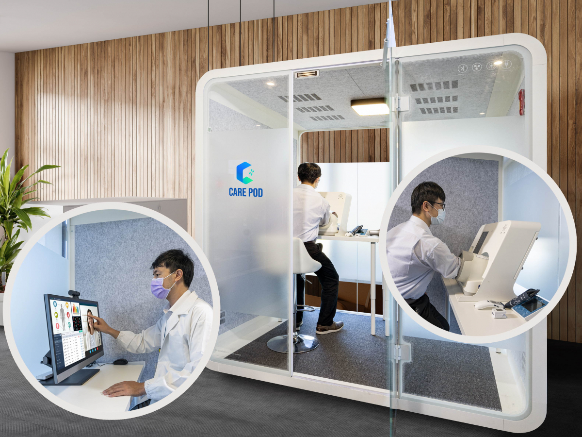 达擎于医疗科技展中展出＂远距诊疗舱＂，以因应医疗数字化及社会高龄化趋势下、复诊及慢性病患等族群对于远距看诊需求逐渐升高所推出的创新整合方案。多功能合一、高隐私性的远距诊疗舱可根据病患端与医师端的不同需求，提供弹性化及客制化功能，节省医生和病患的精力及时间
