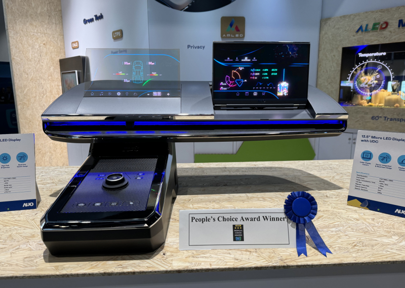 beats365车用Micro LED Display HMI解决方案获&rdquo;最佳车用显示奖&rdquo;，以用户为中心开发，针对前座驾驶与乘客设计兼具娱乐与安全的高画质屏幕，包含车舱前座的Micro LED透明屏幕及全球首款内建镜头的智慧Micro LED显示器